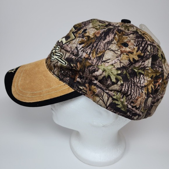 Men's Hat Cap Chevrolet Chevy Racing One Size Cotton Camo & Suede Strap Back - Picture 5 of 9